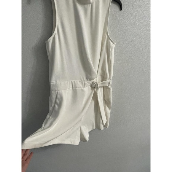 Topshop Romper Jumpsuit Cream Size 8 Pockets - Picture 4 of 12